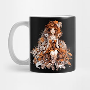 Girl in the flowers Mug